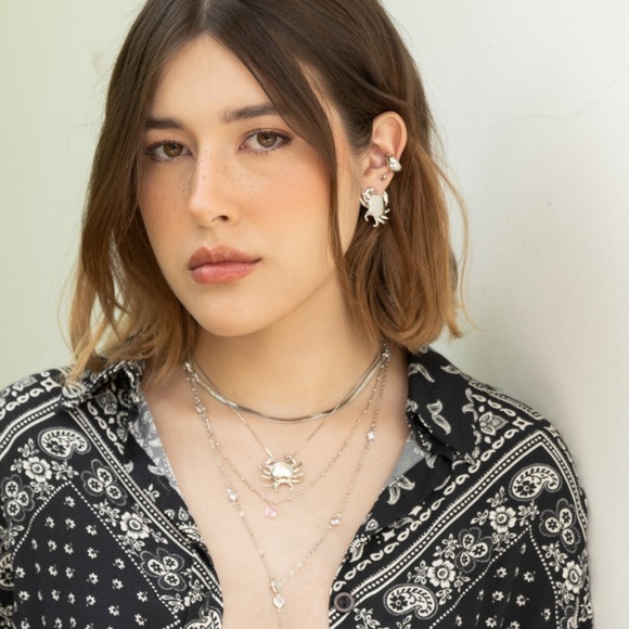 Silver Crab Earrings - Picture 4 of 17